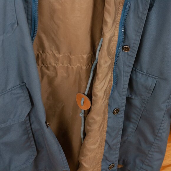 Vintage 80s Field & Stream Lightweight Hooded Field Jacket in Blue  - Men's MD - Picture 7 of 8